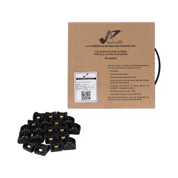 Fita Plastica 19mm + Cabeça Auto Travante 19mm ( 5 rolos fita + 100 cabeça)